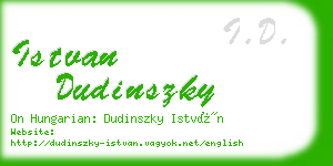 istvan dudinszky business card